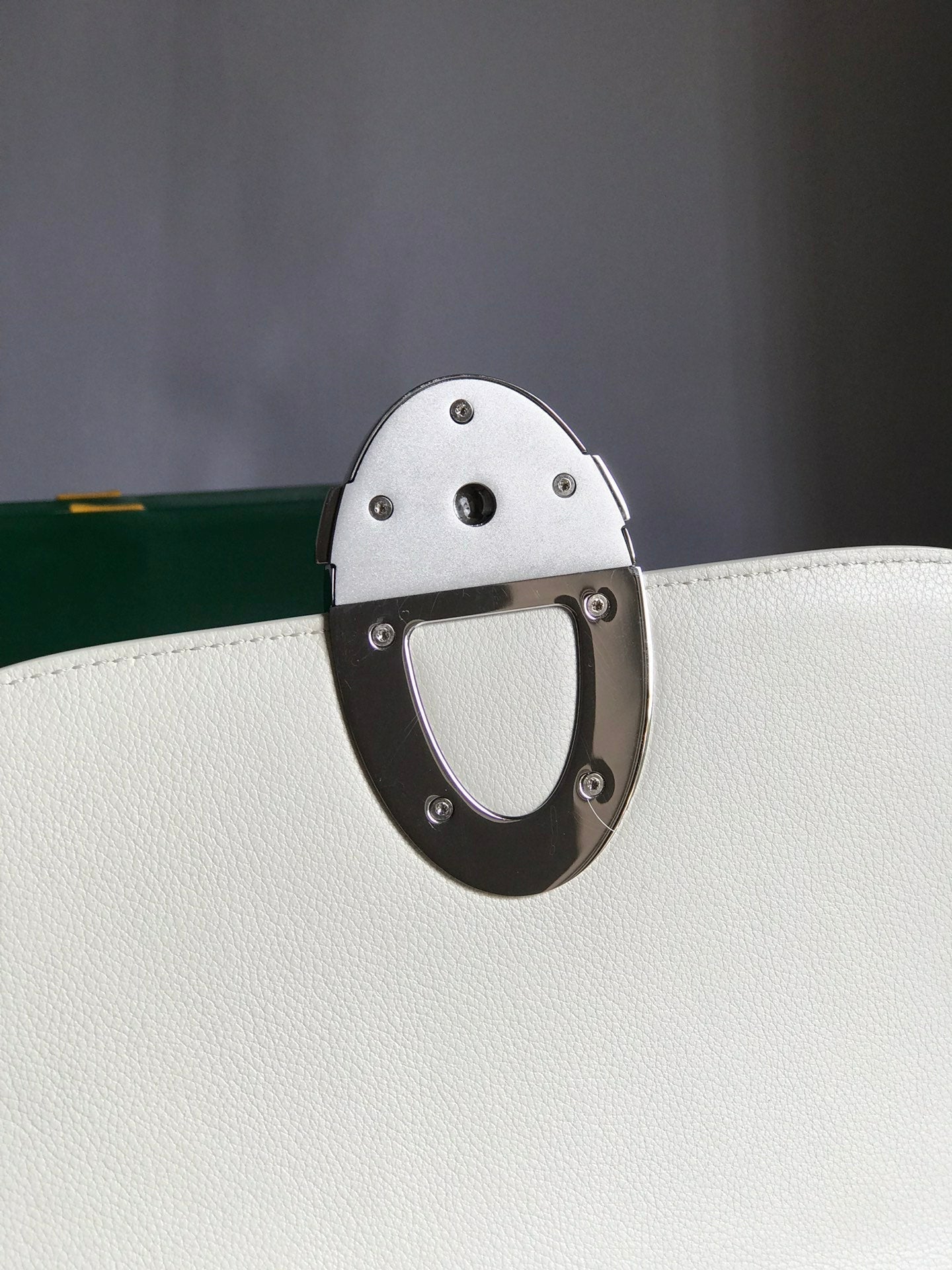 233 BAG 25 IN WHITE CALFKIN AND GOYARDINE CANVAS Amelia