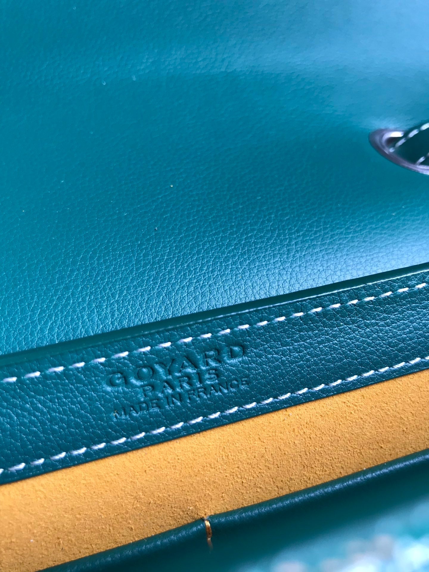233 BAG 25 IN GREEN CALFKIN AND GOYARDINE CANVAS by Amelia