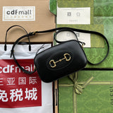 HORSEBIT 1955 SMALL CAMERA BAG 20 IN BLACK CALFSKIN Amelia Amelia