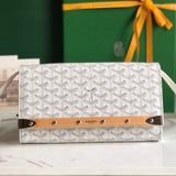 MONTE-CARLO PM CLUTCH 25 IN WHITE GOYARDINE CANVAS Amelia Bags