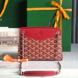ROUETTE STRUCTURÉ MINI BAG 21 IN CLASSIC RED GOYARDINE CANVAS AND CALFSKIN Amelia Amelia