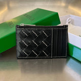 ZIPPED CARD CASE 11 BLACK CALFSKIN Amelia