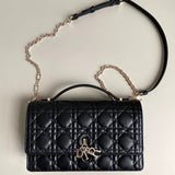 MISS LADY 24 LARGE BAG IN BLACK LAMBSKIN Amelia