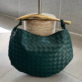 SARDINE 33 WITH CHAIN IN DARK GREEN LAMBSKIN Amelia