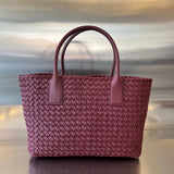 SMALL CABAT 32 IN BURGUNDY RED LAMBSKIN Amelia Amelia