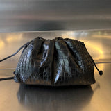 Mini Pouch 22cm Black Calfskin Amelia