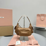 PUCKET BAG 21 IN PEANUT BROWN CALFSKIN Amelia Bags