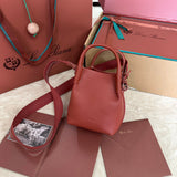 MICRO BALE BAG IN MARS RED CALFSKIN Amelia Amelia