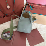 MICRO BALE BAG IN BASIL GREEN CALFSKIN Amelia Bags