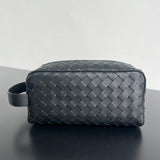 INTRECCIATO CLUTCH 26 IN BLACK CALFSKIN Amelia Amelia