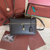 EXTRA BAG L27 IN CHOCOLATE BROWN SMOOTH CALFSKIN WITH GOLD HARDWARE Amelia