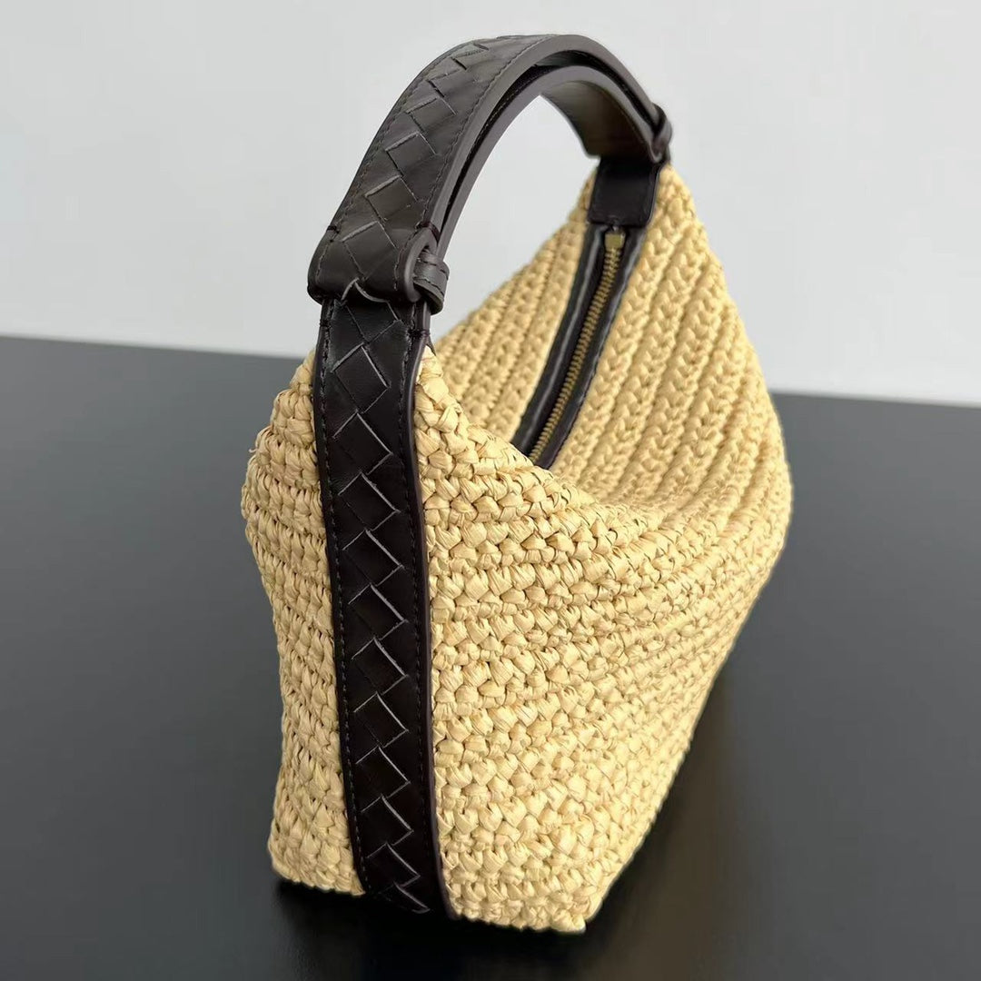 MINI WALLACE 20 BAG IN NATURAL RAFFIA CROCHET Amelia