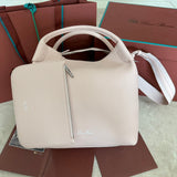 MEDIUM 36 BAG IN PALE PINK CALFSKIN WITH SILVER HARDWARE by Amelia
