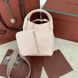 SMALL 21 BALE BAG IN LIGHT PINK GRAINED CALFSKIN by Amelia