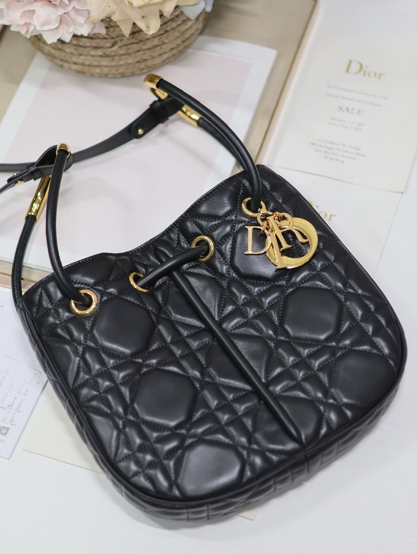 MINI 27 NOLITA BAG IN BLACK MACROCANNAGE CALFSKIN Amelia