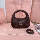 WANDER HANDBAG 23 IN CHESTNUT BROWN LAMBSKIN Amelia