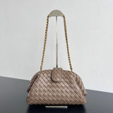 LAUREN 1980 BAG 31 IN WOOD BROWN LAMBSKIN GOLD STRAP