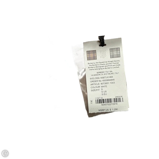 Dress Luxury Designer By Burberry In White, Size: S