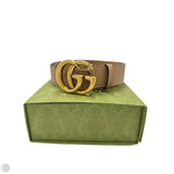 Gucci GG Marmot Leather Belt, Size: Small