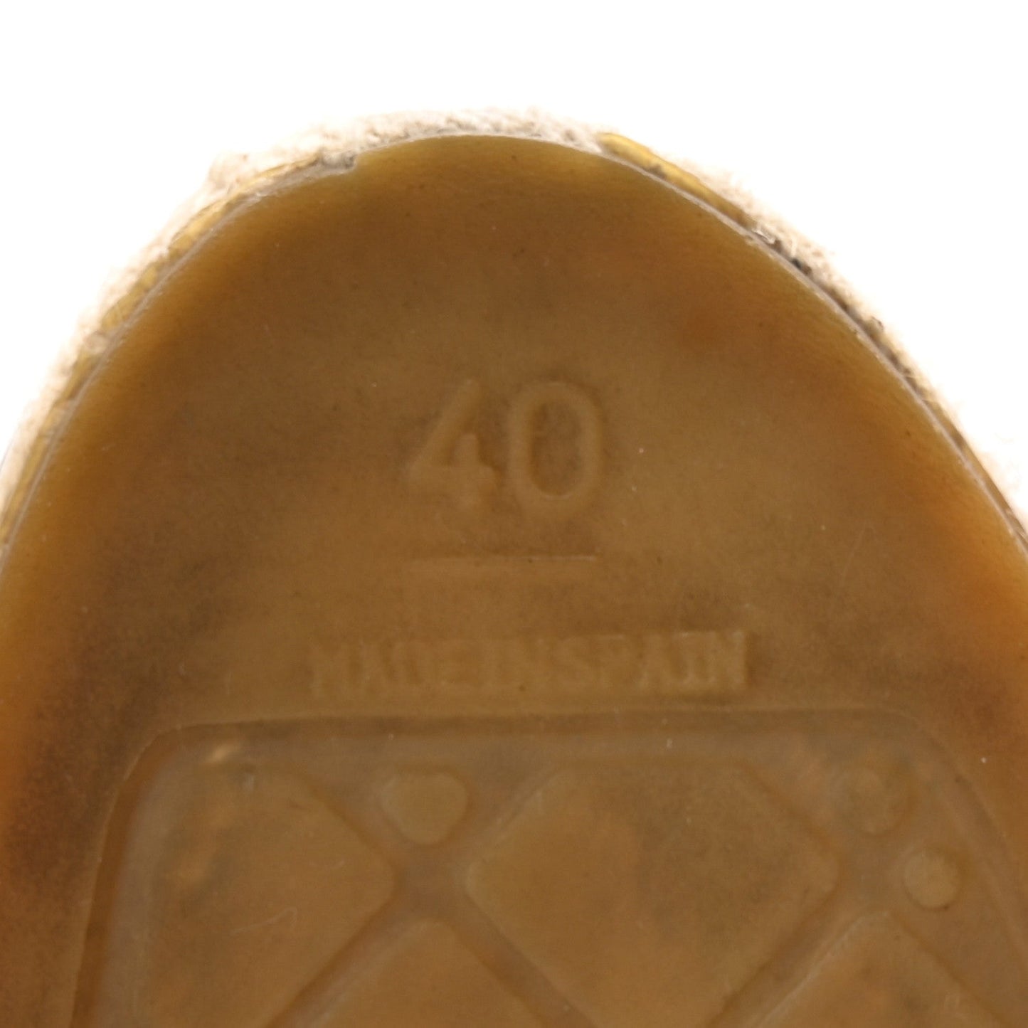 Amelia Lambskin CC Espadrilles 40 Beige Black
