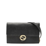 Gucci Interlocking G Leather 2way Chain Wallet Bag