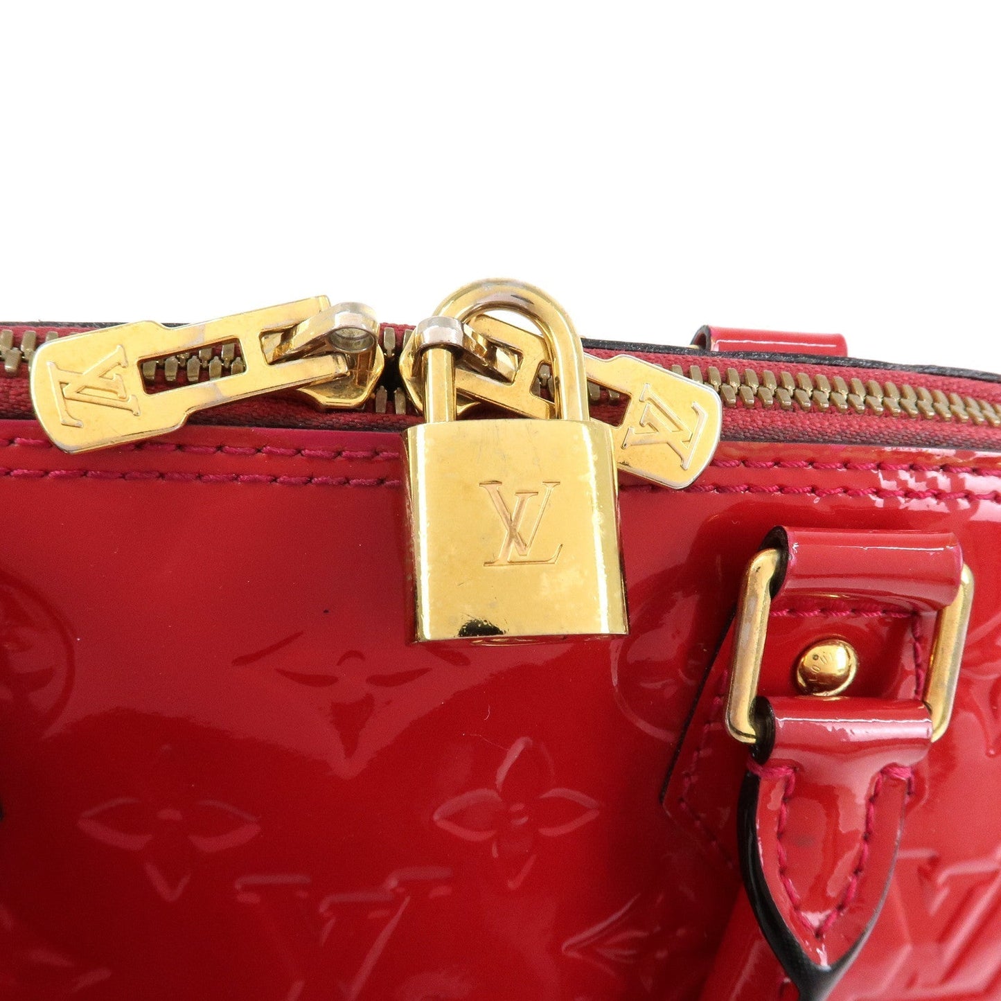 Louis Vuitton Monogram Vernis Alma PM Hand Bag Rose Indien M91770