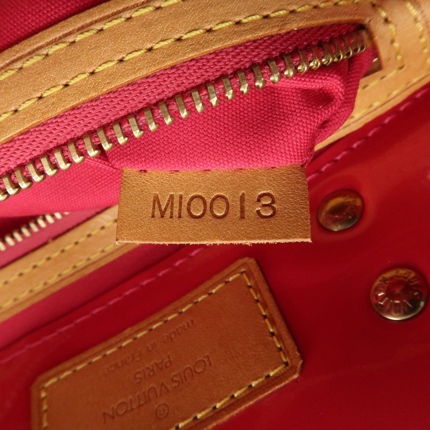 Louis Vuitton Monogram Vernis Lead PM Hand Bag Pink M91221