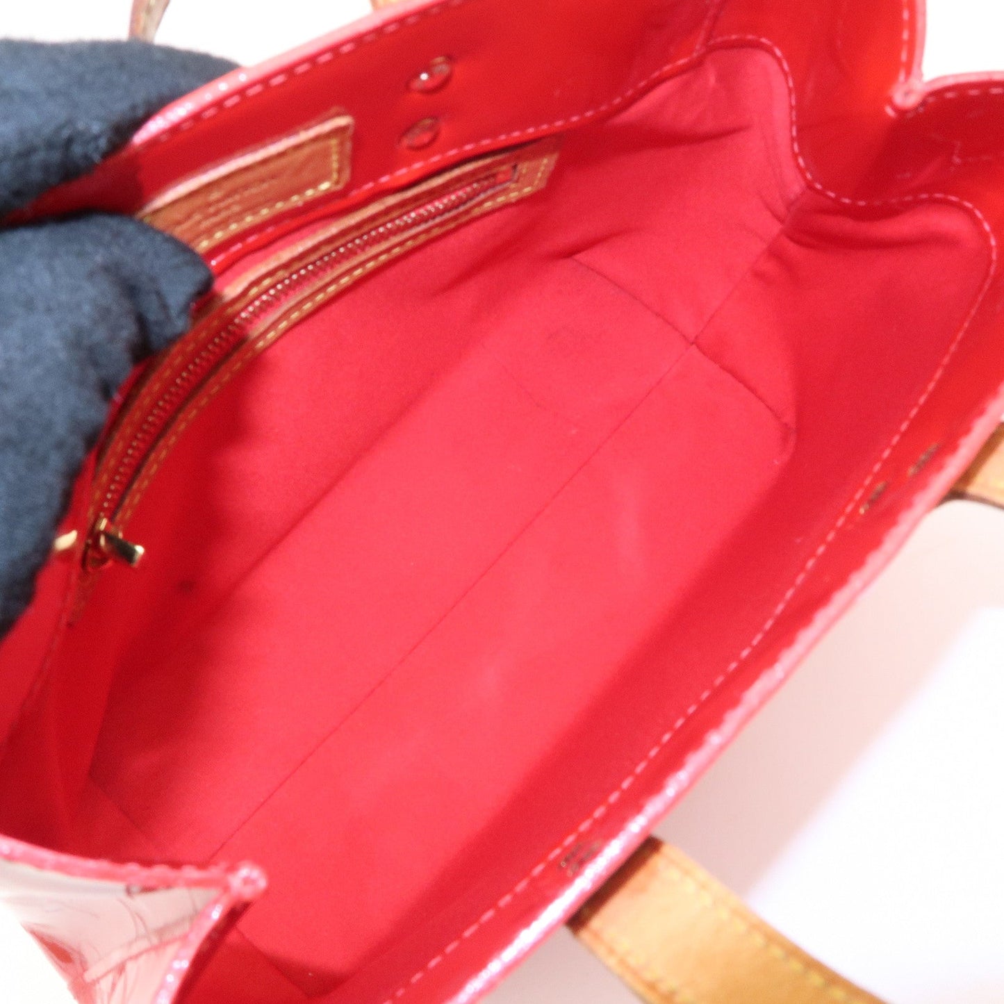 Louis Vuitton Monogram Vernis Lead PM Hand Bag M91088 Rouge