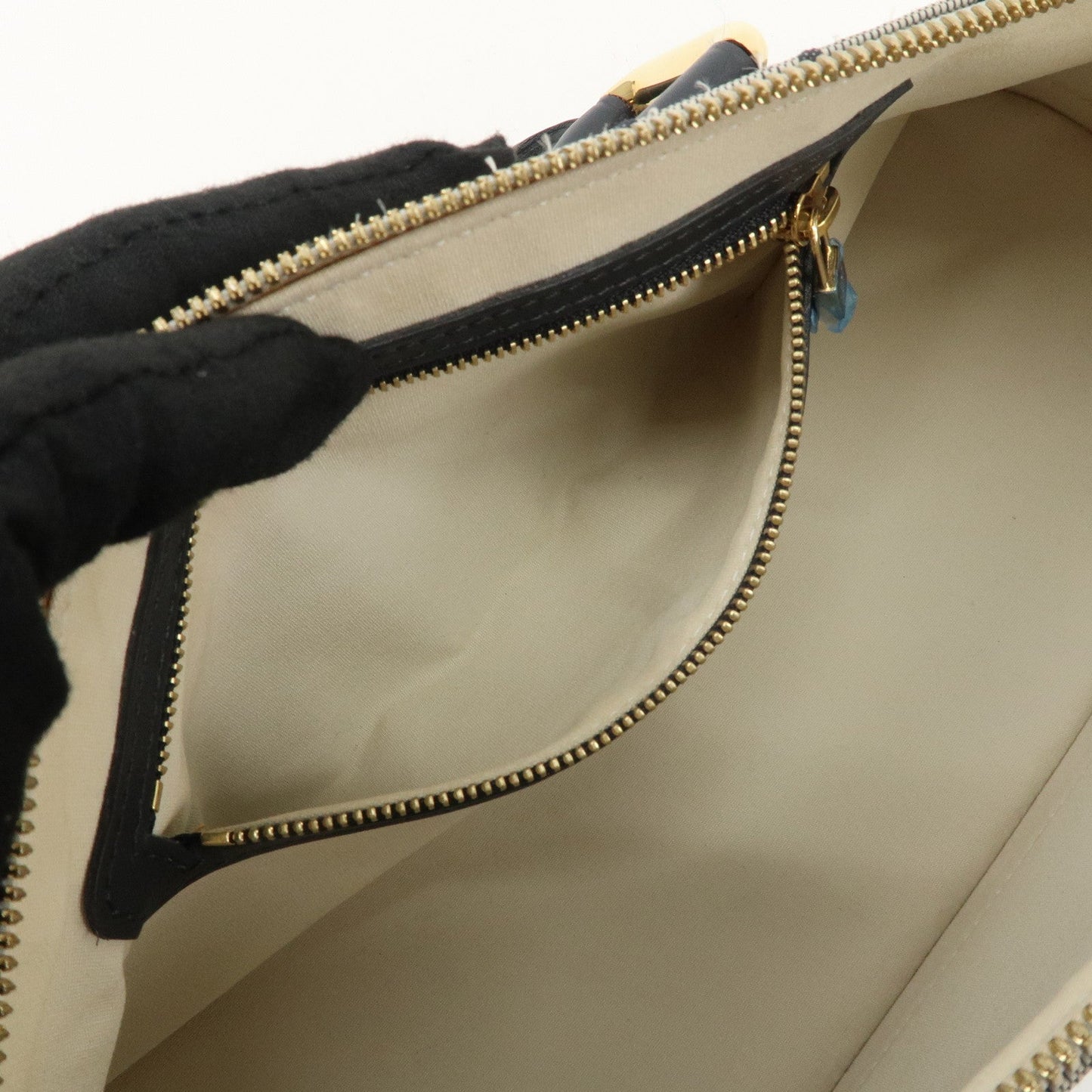 Louis Vuitton Monogram Mini Alma Long Hand Bag Blue M92205