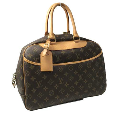 Louis Vuitton Deauville Travel Bag Leather Monogram Brown