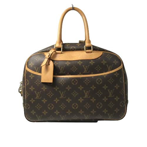 Louis Vuitton Deauville Travel Bag Leather Monogram Brown