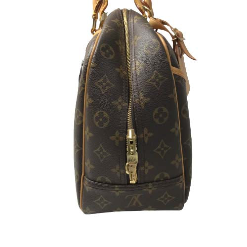 Louis Vuitton Deauville Travel Bag Leather Monogram Brown