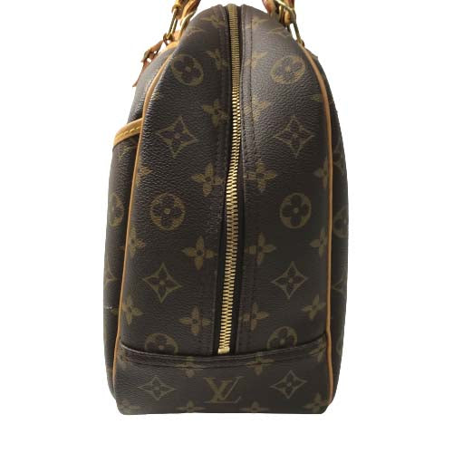 Louis Vuitton Deauville Travel Bag Leather Monogram Brown