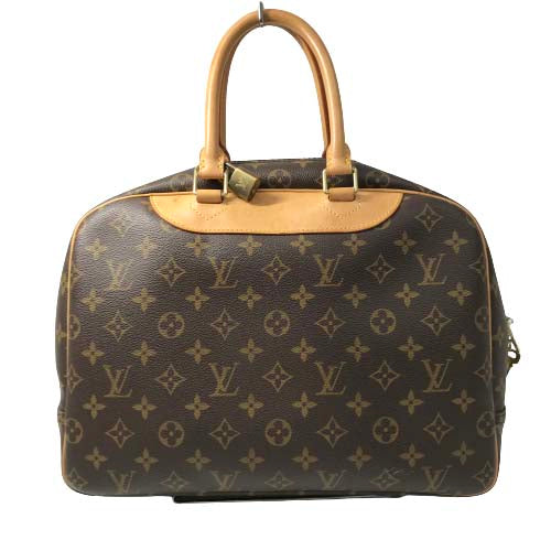 Louis Vuitton Deauville Travel Bag Leather Monogram Brown