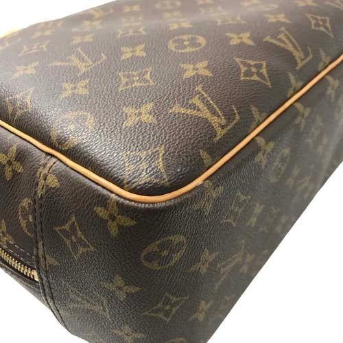 Louis Vuitton Deauville Travel Bag Leather Monogram Brown
