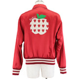 Gucci Satin Souvenir Jacket with Apple Embroidery