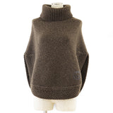 Gucci Interlocking GG Camel Knit Poncho