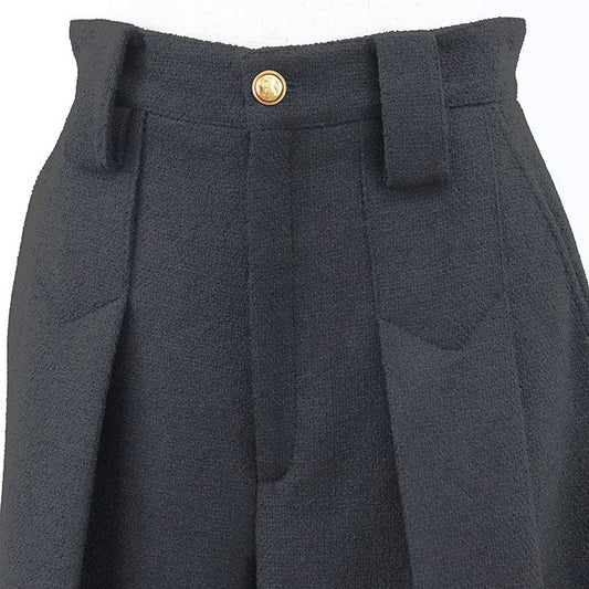 Gucci Wide Cropped Wool Tweed Pants