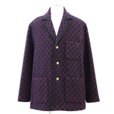 Gucci GG Jacquard Wool Nylon Coat