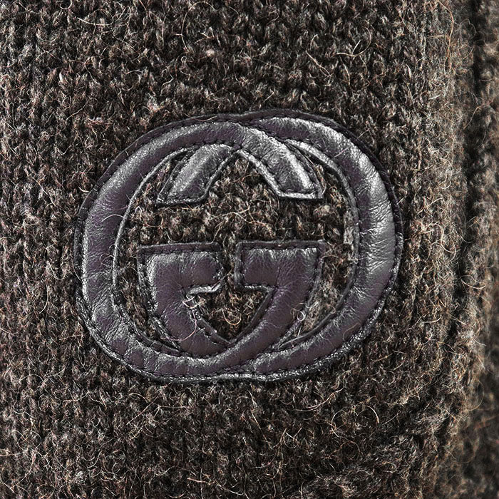 Gucci GG Interlocking Camel Knit Cape