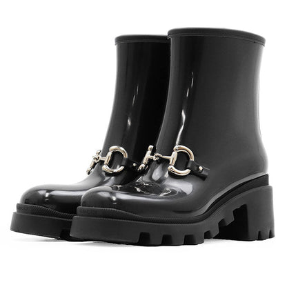 Gucci Horsebit Snake Sole Rain Boots Rubber Boots
