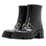 Gucci Horsebit Snake Sole Rain Boots Rubber Boots