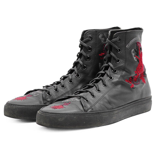 Gucci Dragon Embroidery Leather Sneaker