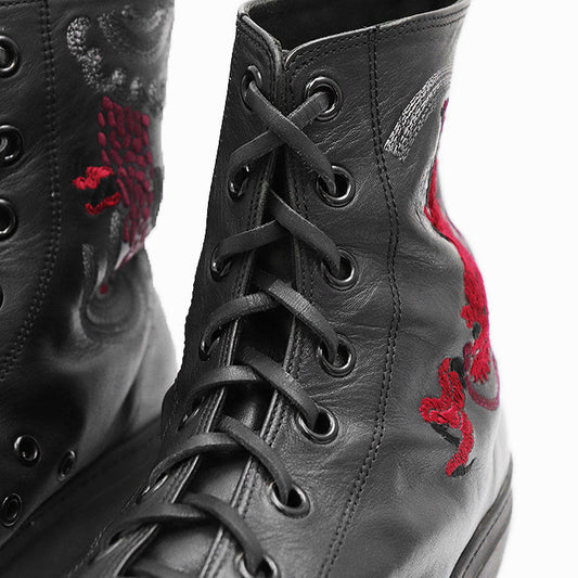 Gucci Dragon Embroidery Leather Sneaker