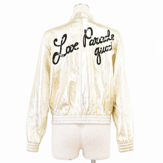 Gucci Love Parade Metallic Lamb Leather Jacket