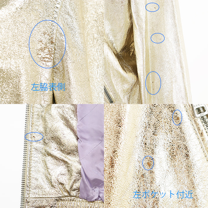Gucci Love Parade Metallic Lamb Leather Jacket