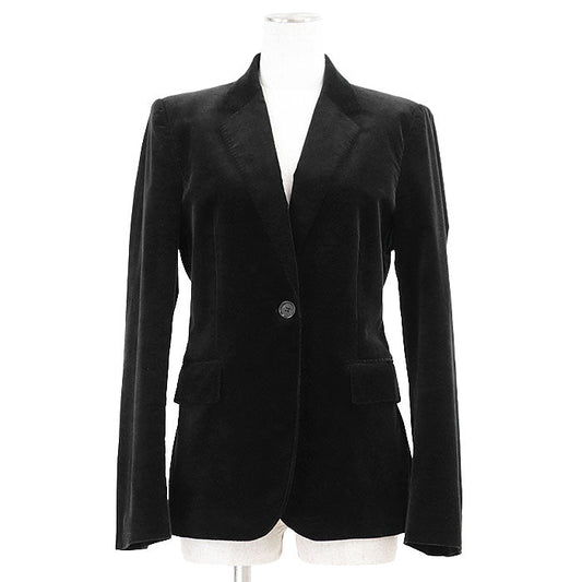 Gucci Velour Cotton Blend Tailored Jacket