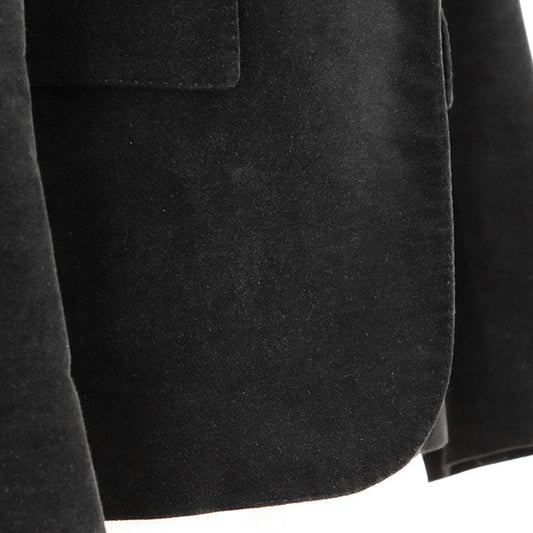 Gucci Velour Cotton Blend Tailored Jacket