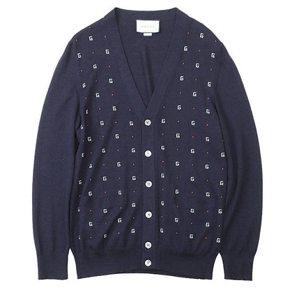 Gucci GG Pattern Wool Cardigan Knitwear