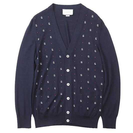 Gucci GG Pattern Wool Cardigan Knitwear